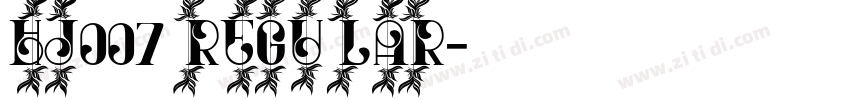 HJ007 Regular字体转换